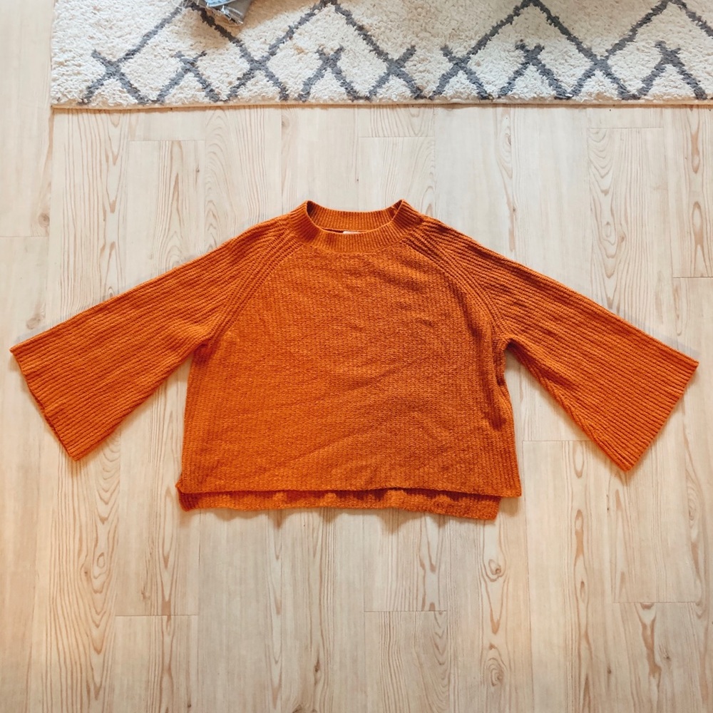 BP orange bell sleeve sweater